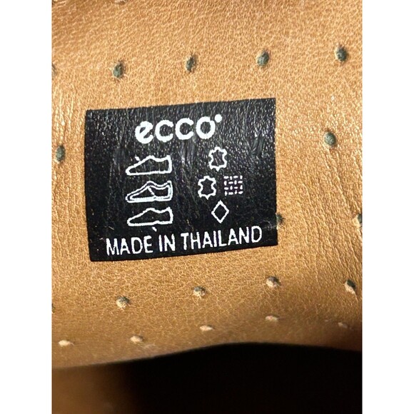 ECCO Black Leather Shoe Bicycle Toe Comfort Casual Shock Point Size 43/ US 9-9.5 main image 5